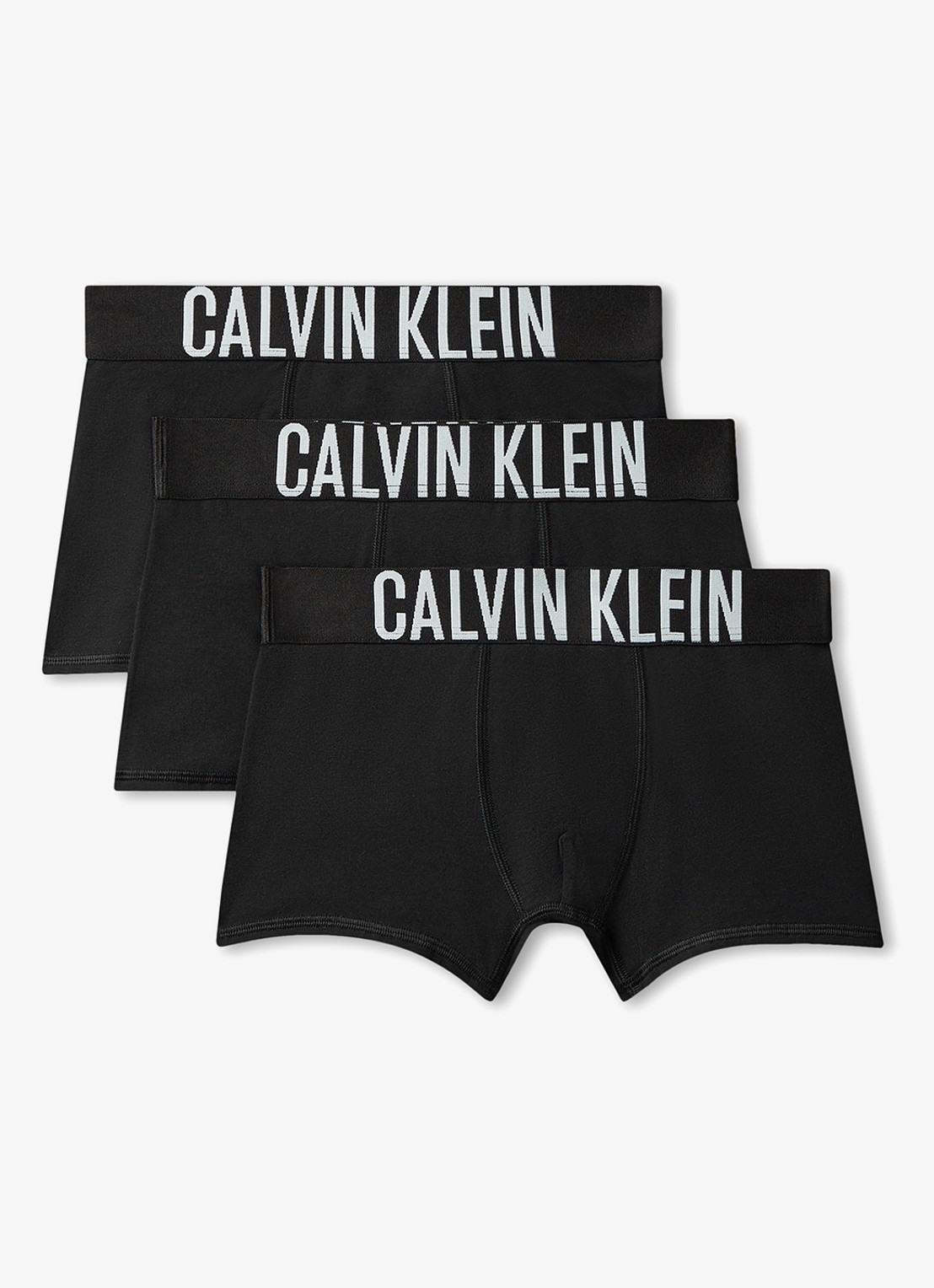 Calvin Klein Intense power boxer met logoband in 3-pack - voorkant 3 zwart