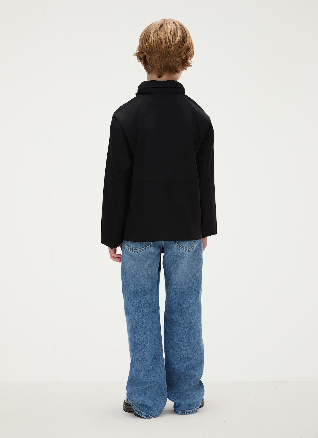 Calvin Klein Jack met klepzakken en capuchon - achterkant 3 zwart