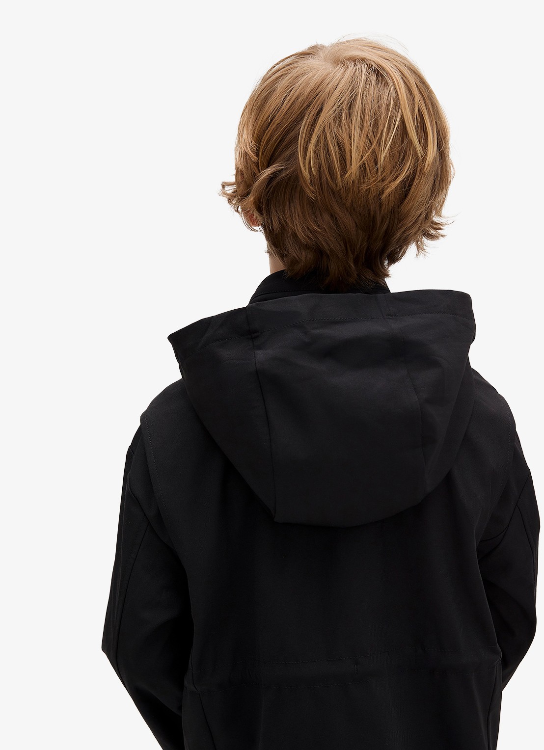 Calvin Klein Jack met klepzakken en capuchon - voorkant zwart