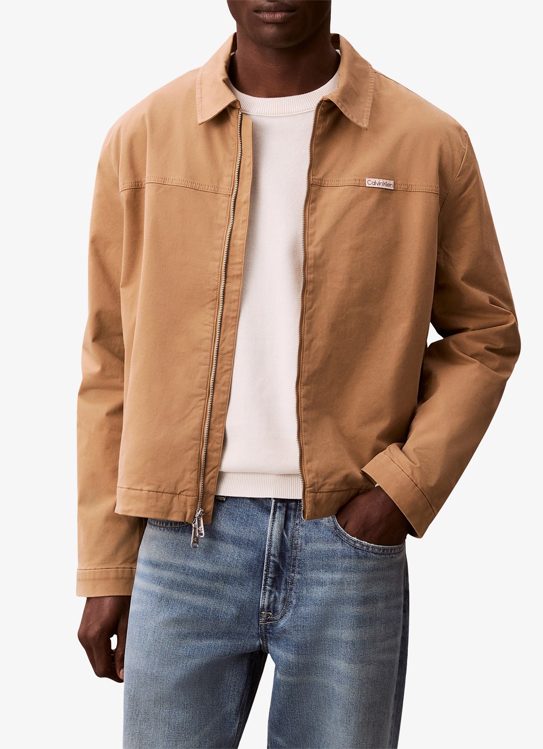 Calvin Klein Jack met logo - detail 2 bruin