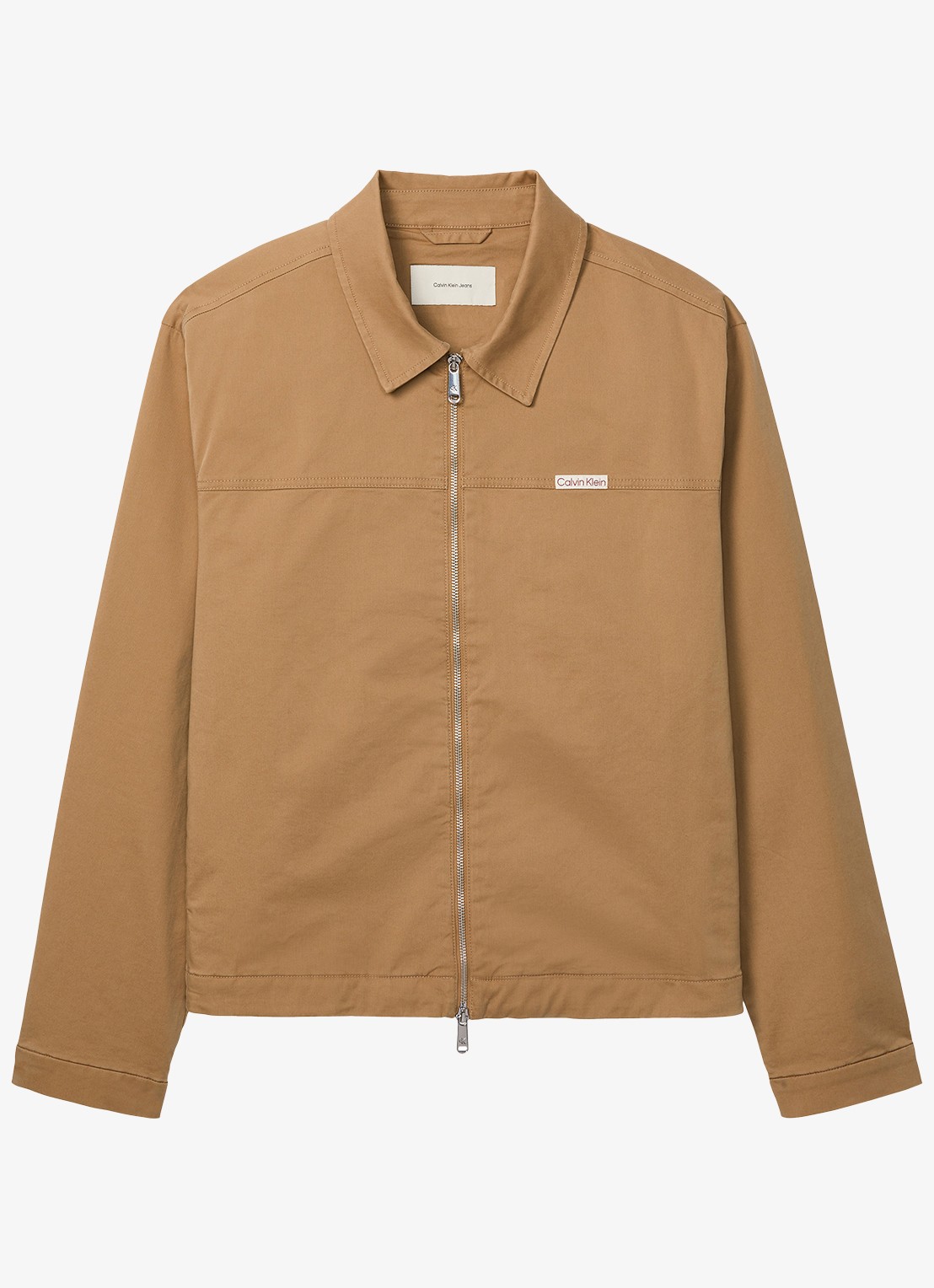 Calvin Klein Jack met logo - voorkant 3 bruin