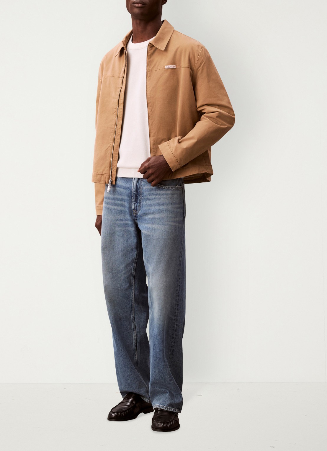 Calvin Klein Jack met logo - voorkant 4 bruin