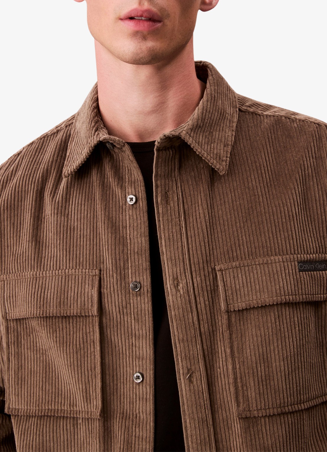 Calvin Klein Jack van corduroy met klepzakken - detail 2 bruin