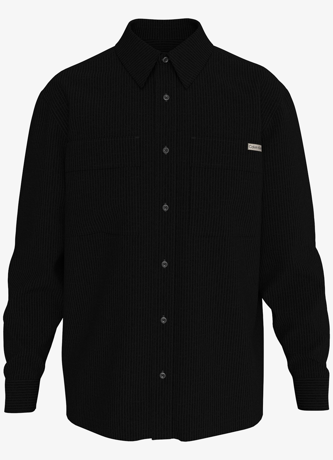 Calvin Klein Jack van corduroy met klepzakken - voorkant 5 zwart