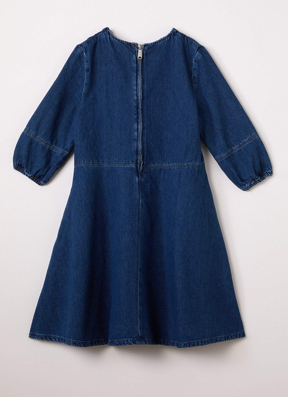 Calvin Klein Jurk van denim - voorkant 3 indigo