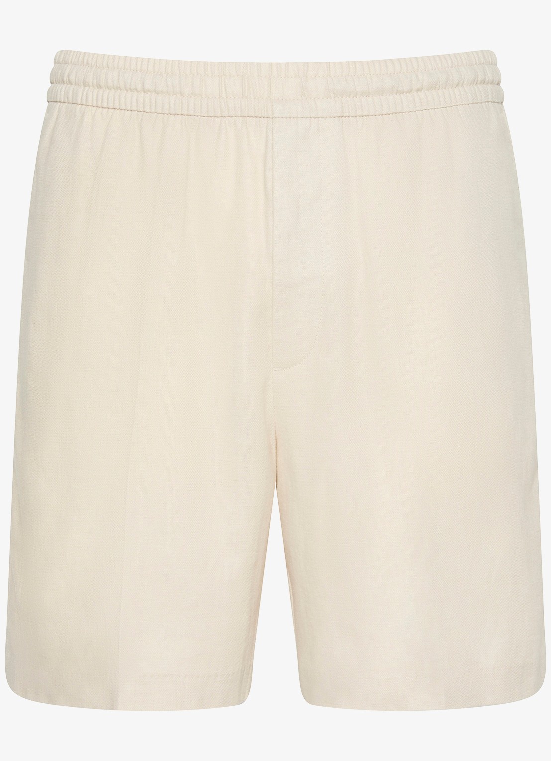 Calvin Klein Korte broek in linnenblend - voorkant 2 creme