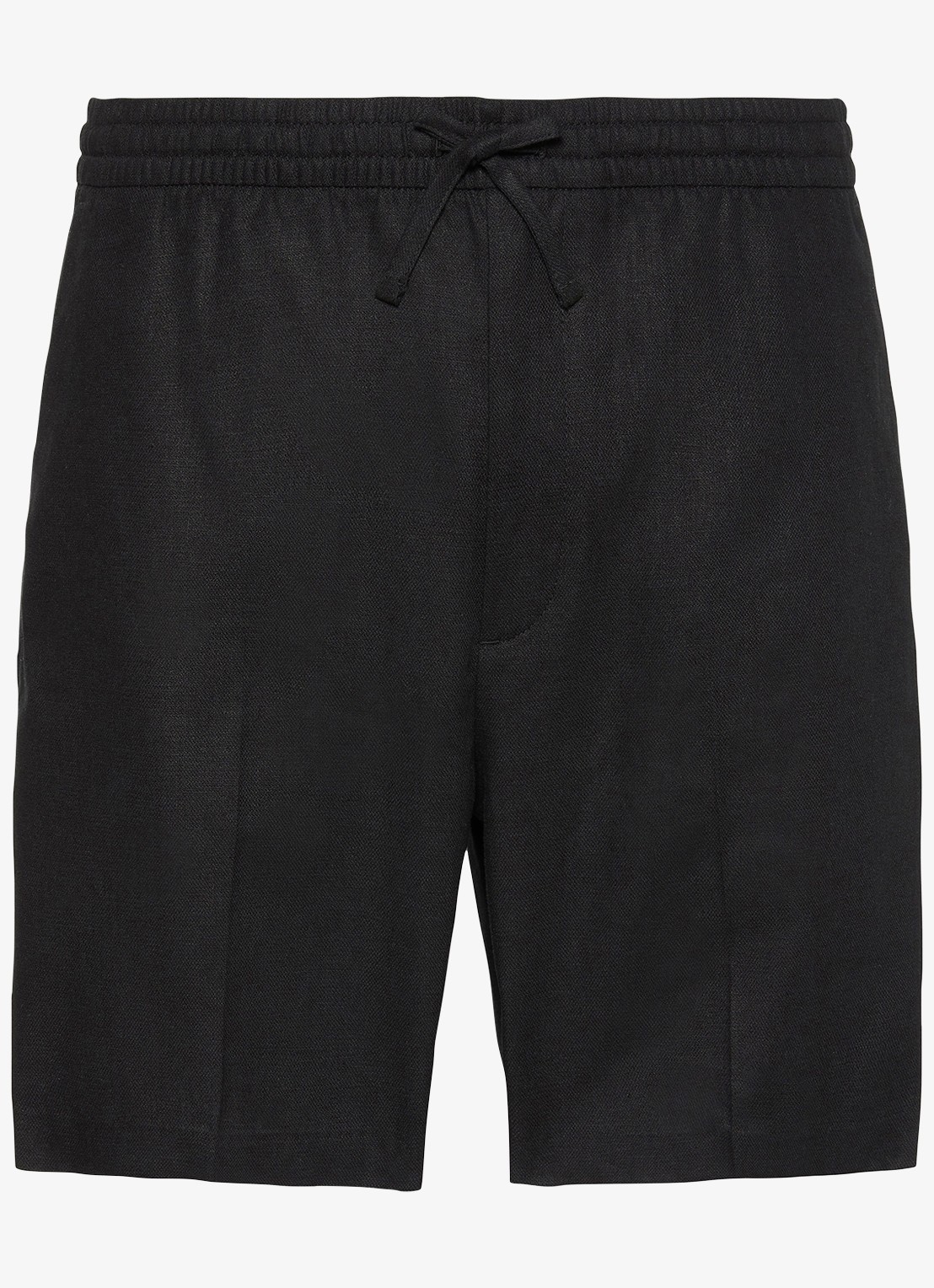 Calvin Klein Korte broek in linnenblend - voorkant 2 zwart