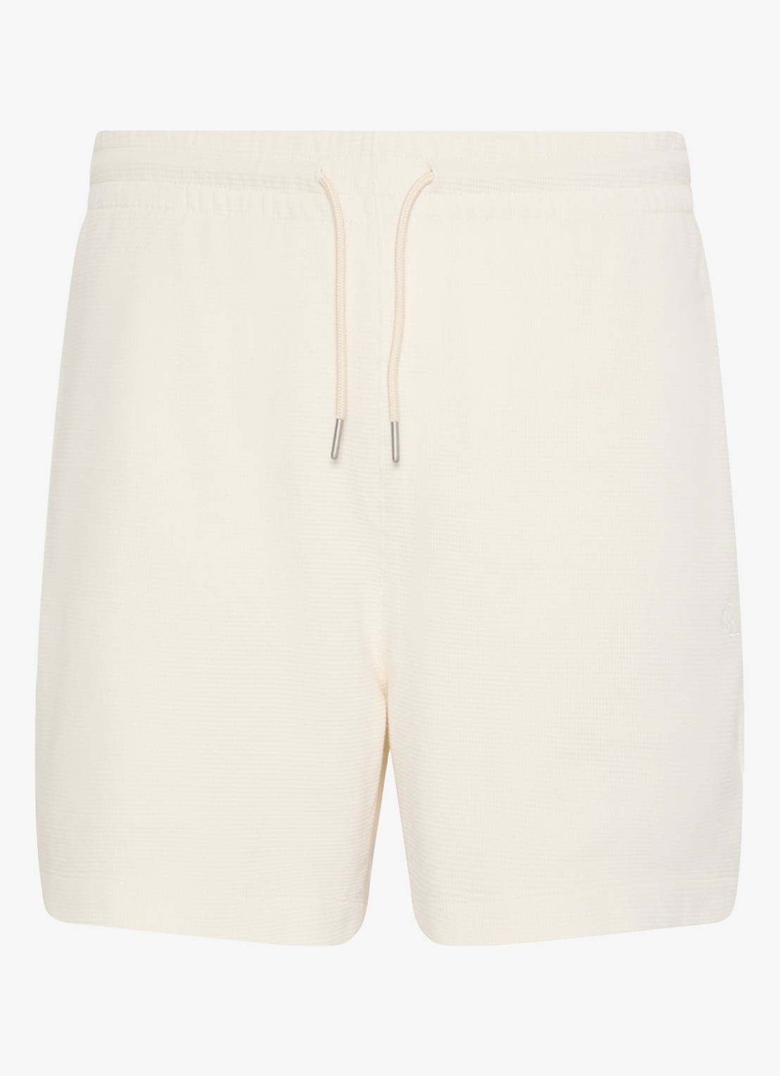 Calvin Klein Korte broek met wafelstructuur - voorkant ivoor