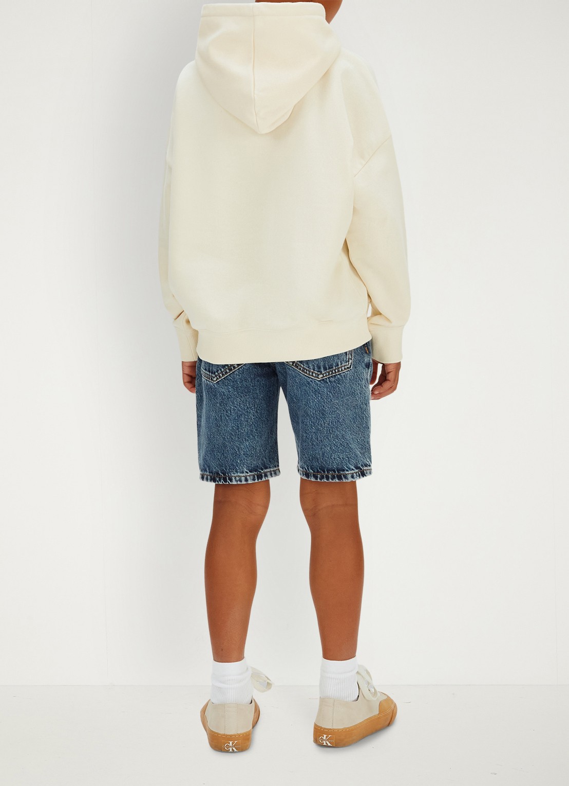 Calvin Klein Korte broek van denim met medium wassing - achterkant 2 indigo