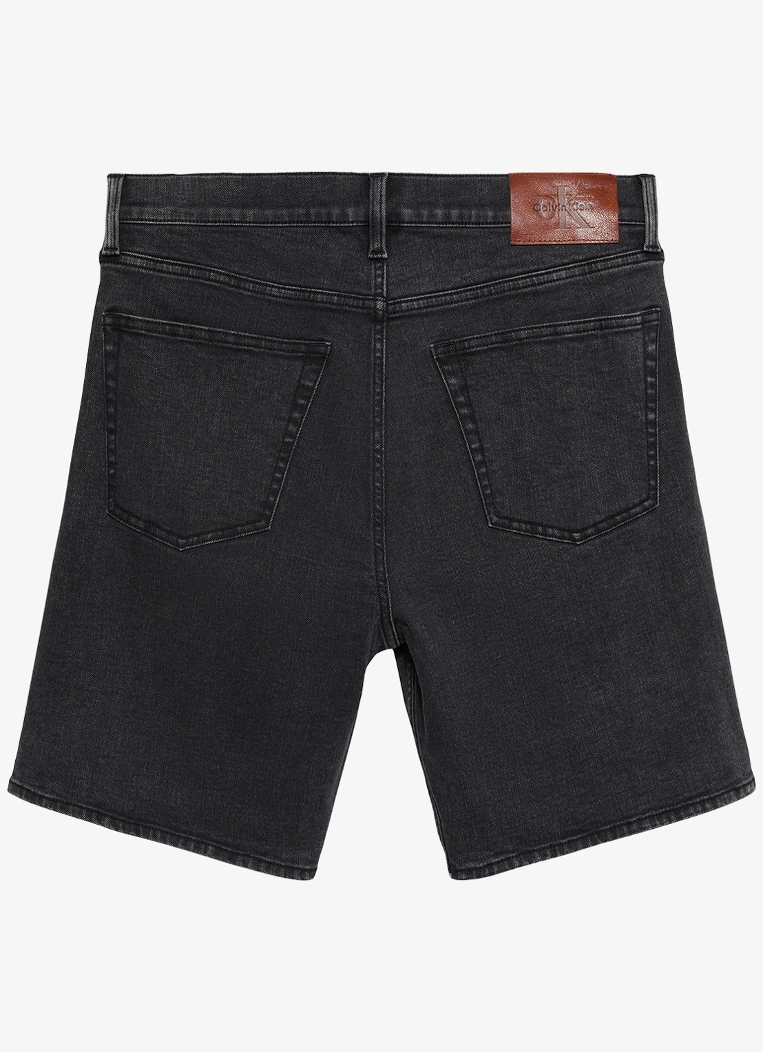 Calvin Klein Korte broek van denim - achterkant 2 zwart
