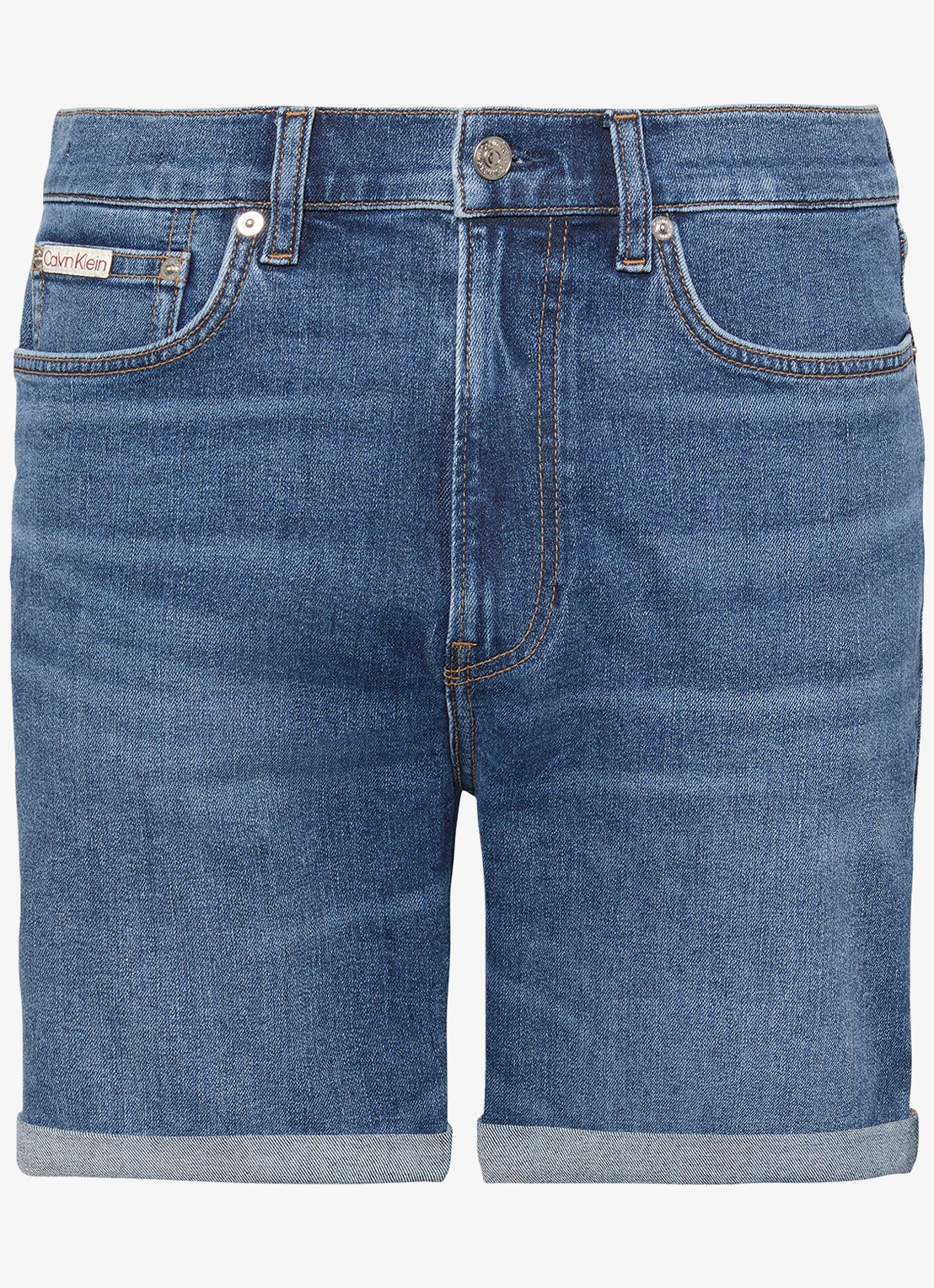 Calvin Klein Korte broek van denim - voorkant 2 denim