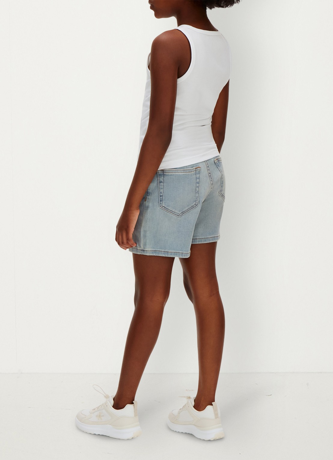 Calvin Klein Korte broek van katoen - achterkant 4 denim