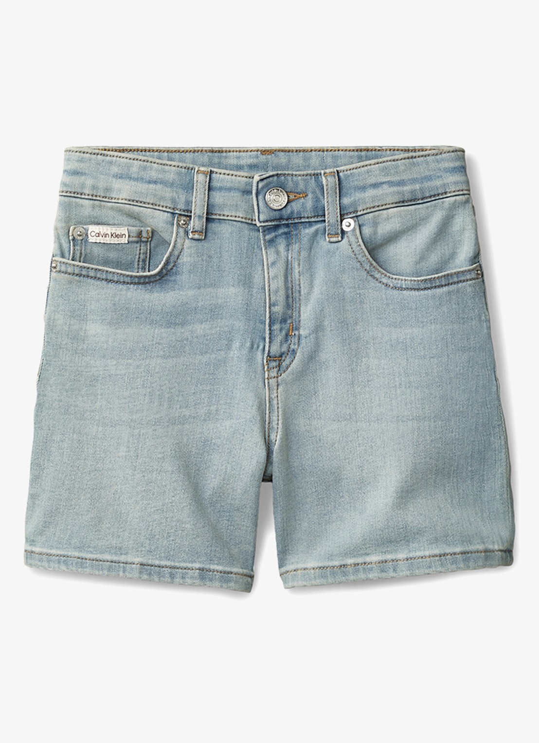 Calvin Klein Korte broek van katoen - voorkant denim