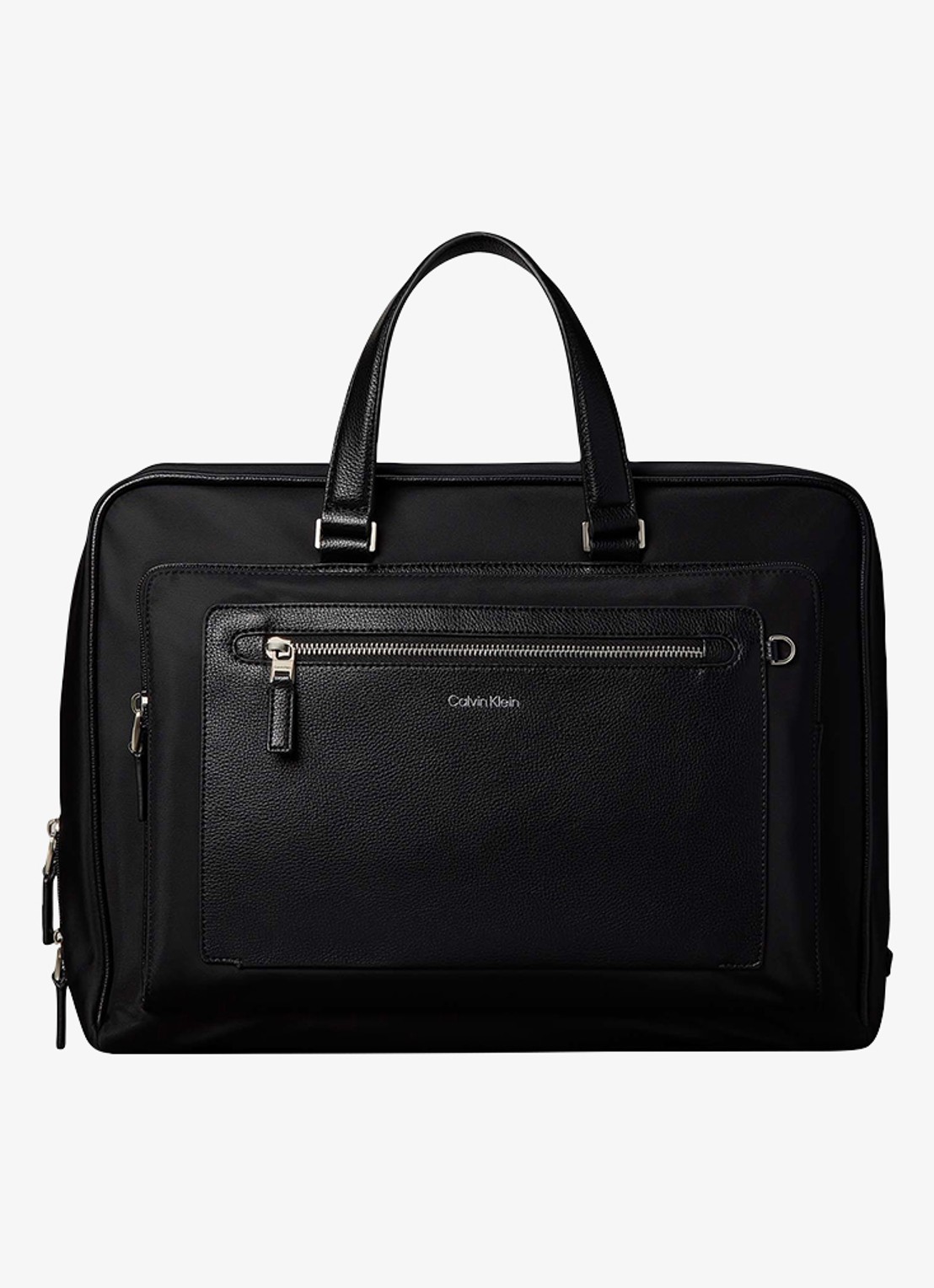 Calvin Klein Laptoptas met logo - voorkant 3 zwart
