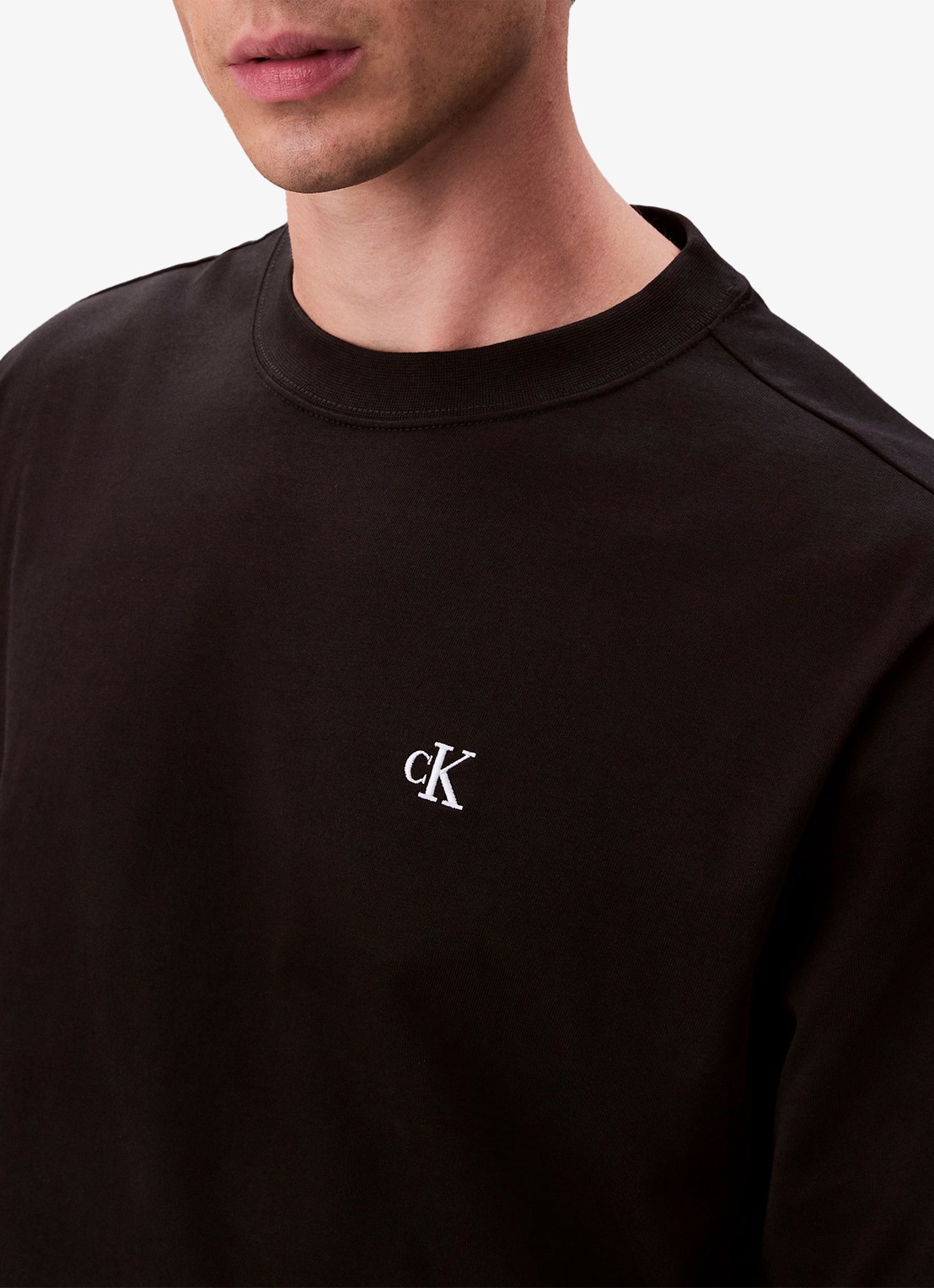 Calvin Klein Longsleeve met logo - detail 5 zwart