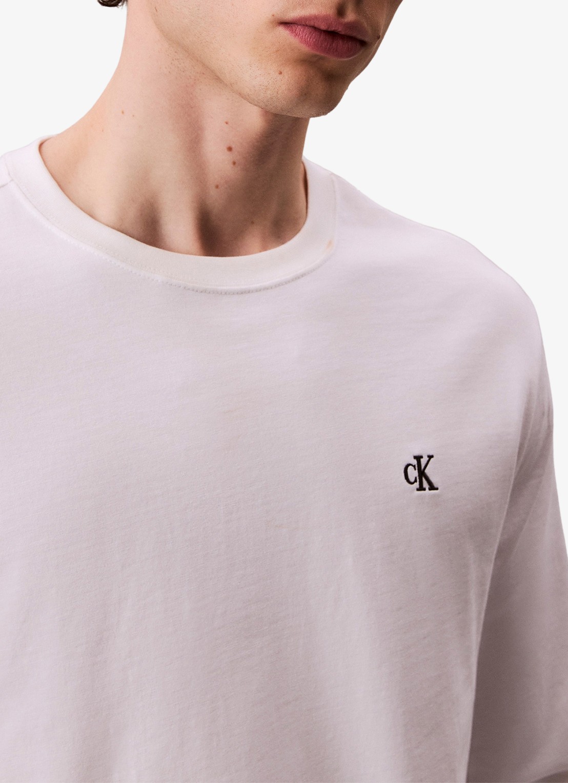 Calvin Klein Longsleeve met logo - detail 3 wit
