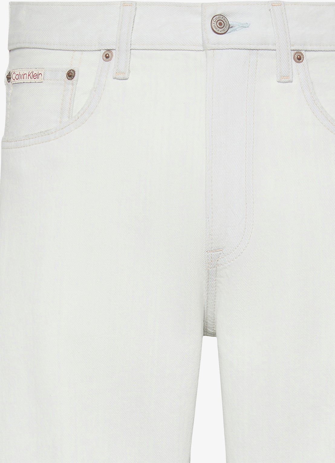 Calvin Klein Loose fit jeans met gekleurde wassing - detail 2 wit