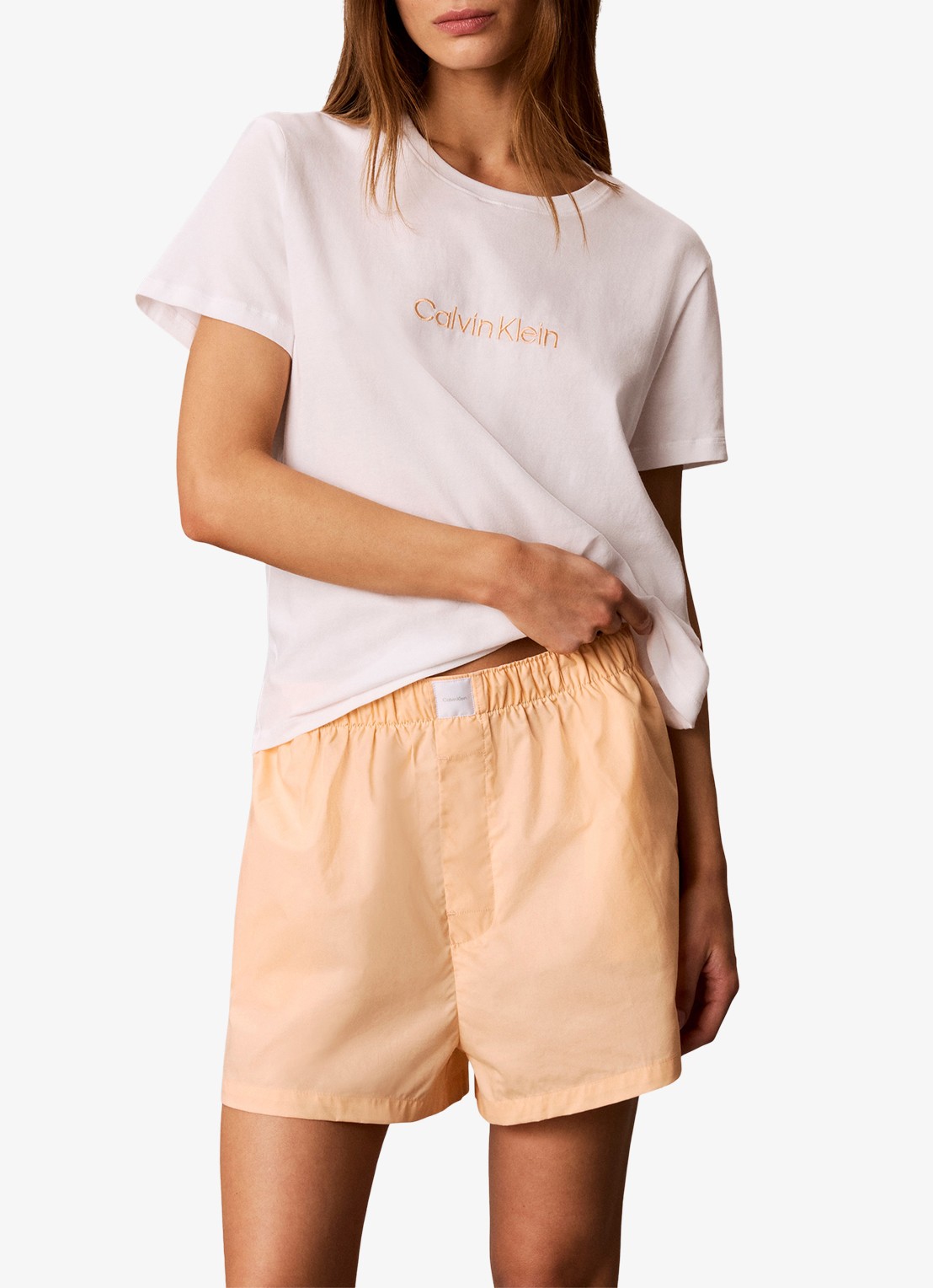 Calvin Klein Lounge pyjamaset met logo - detail 4 wit