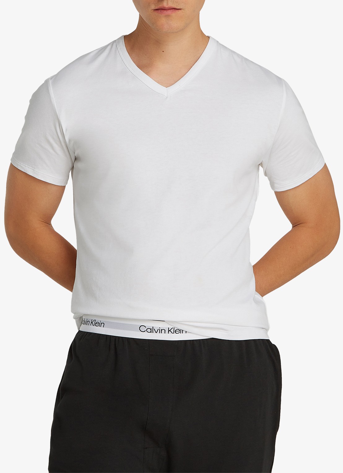 Calvin Klein Lounge T-shirt in 3-pack - detail 2 wit