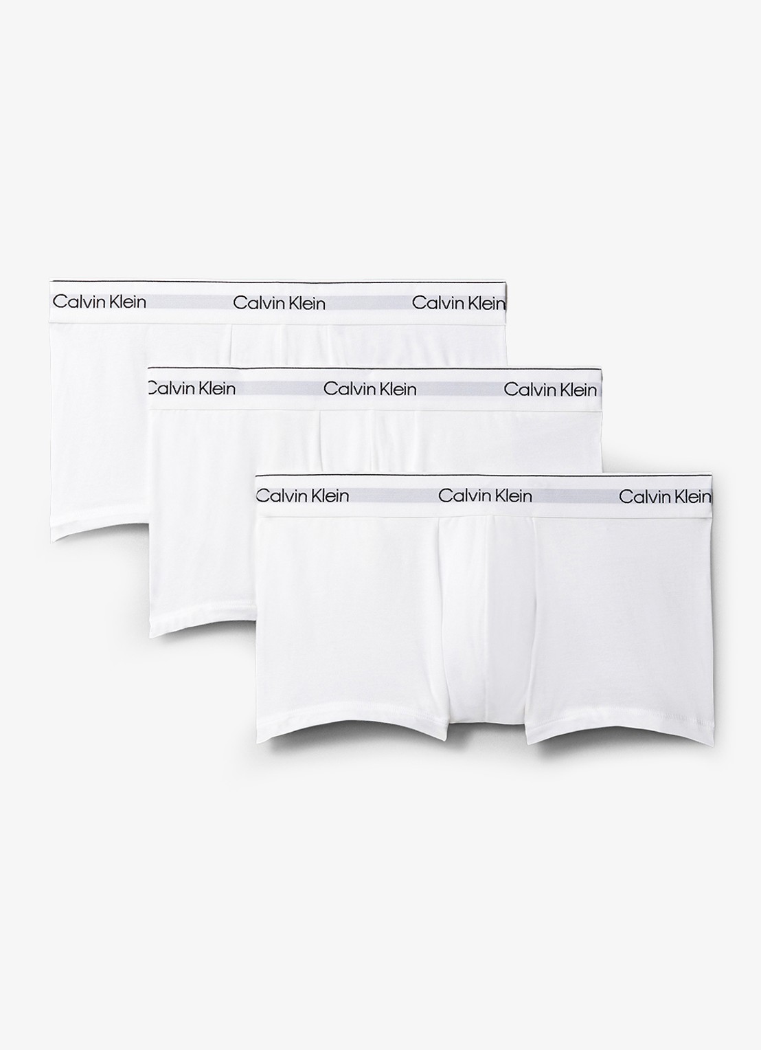 Calvin Klein Low Rise Trunk boxershorts 3-pack - voorkant 2 wit