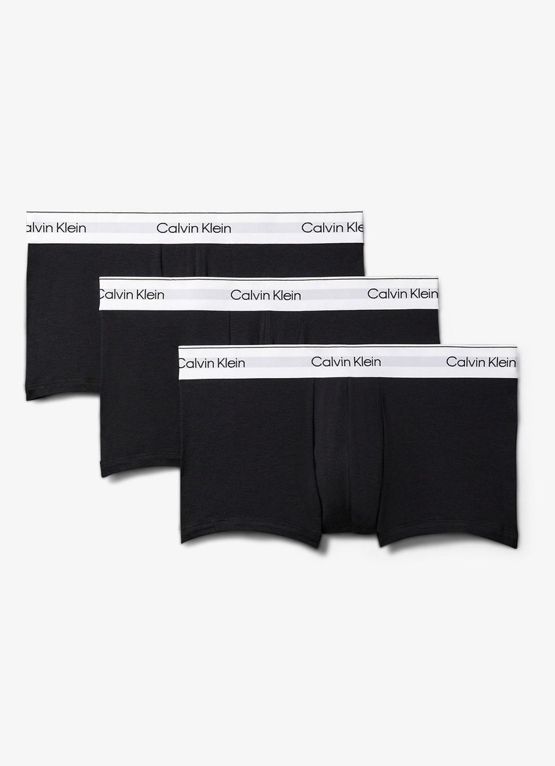 Calvin Klein Low Rise Trunk boxershorts 3-pack - voorkant 4 zwart
