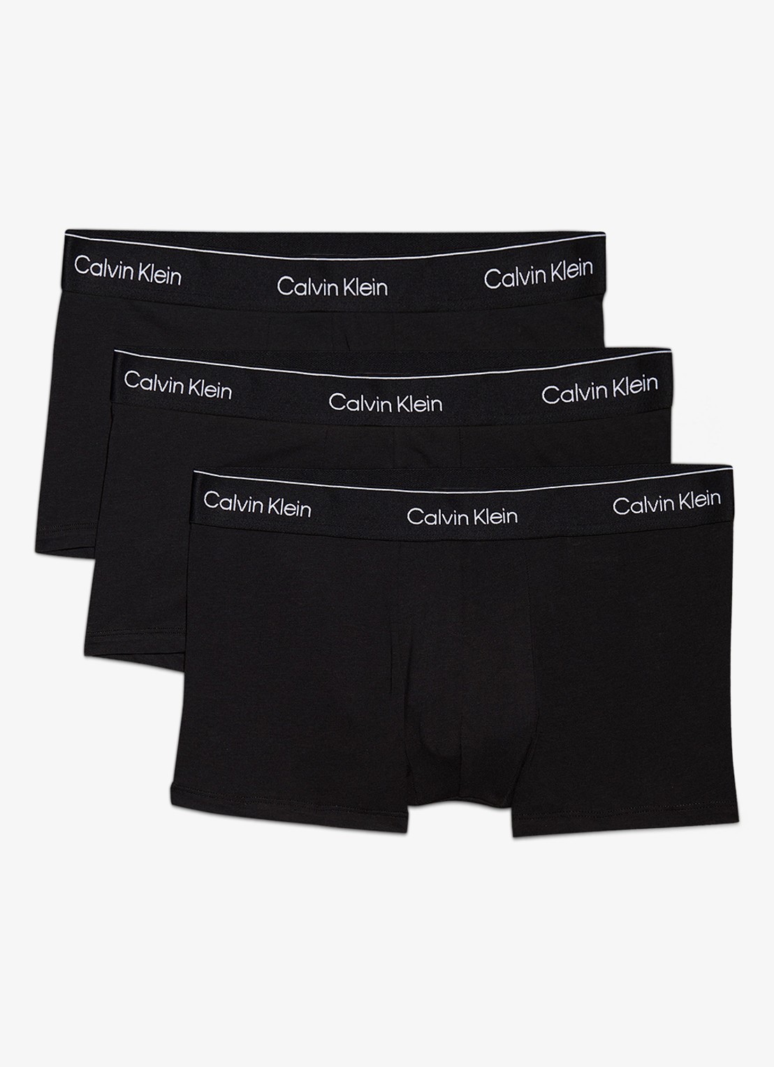 Calvin Klein Low Rise Trunk boxershorts 3-pack - voorkant 2 diepzwart