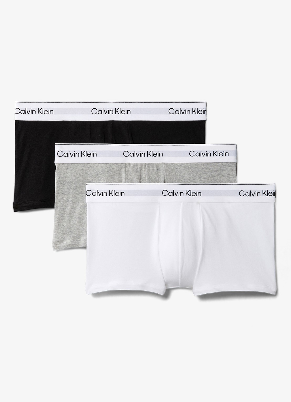 Calvin Klein Low Rise Trunk boxershorts 3-pack - voorkant 5 grijs