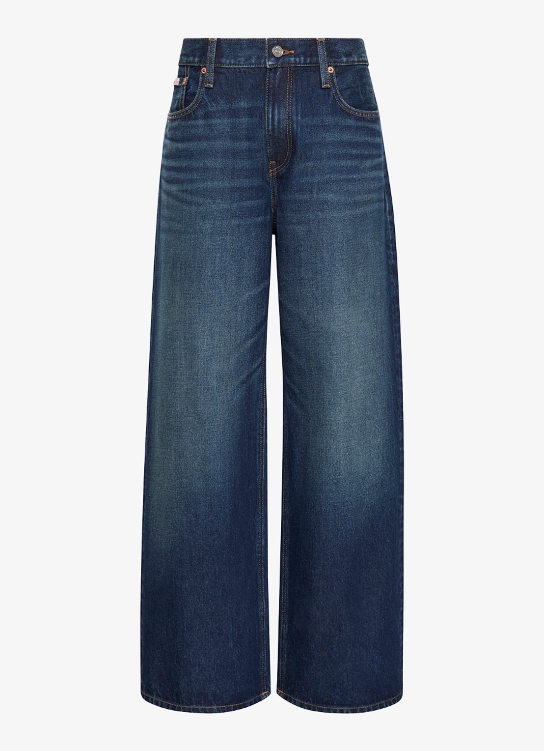 Calvin Klein Low waist wide fit jeans met donkere wassing - voorkant 6 donkergrijs