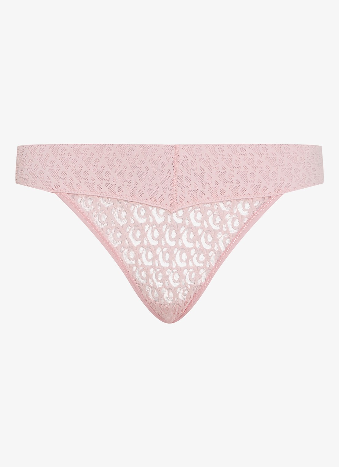 Calvin Klein Low waisted hipster met details van kant - voorkant 4 lichtroze