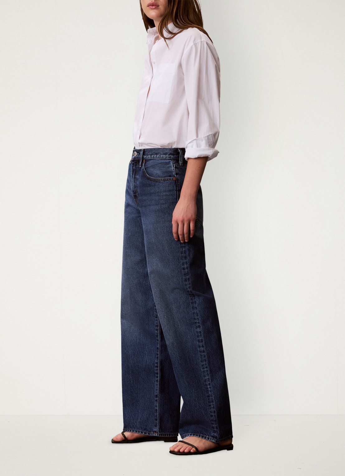 Calvin Klein Mid waist loose fit jeans met steekzakken - detail 3 indigo