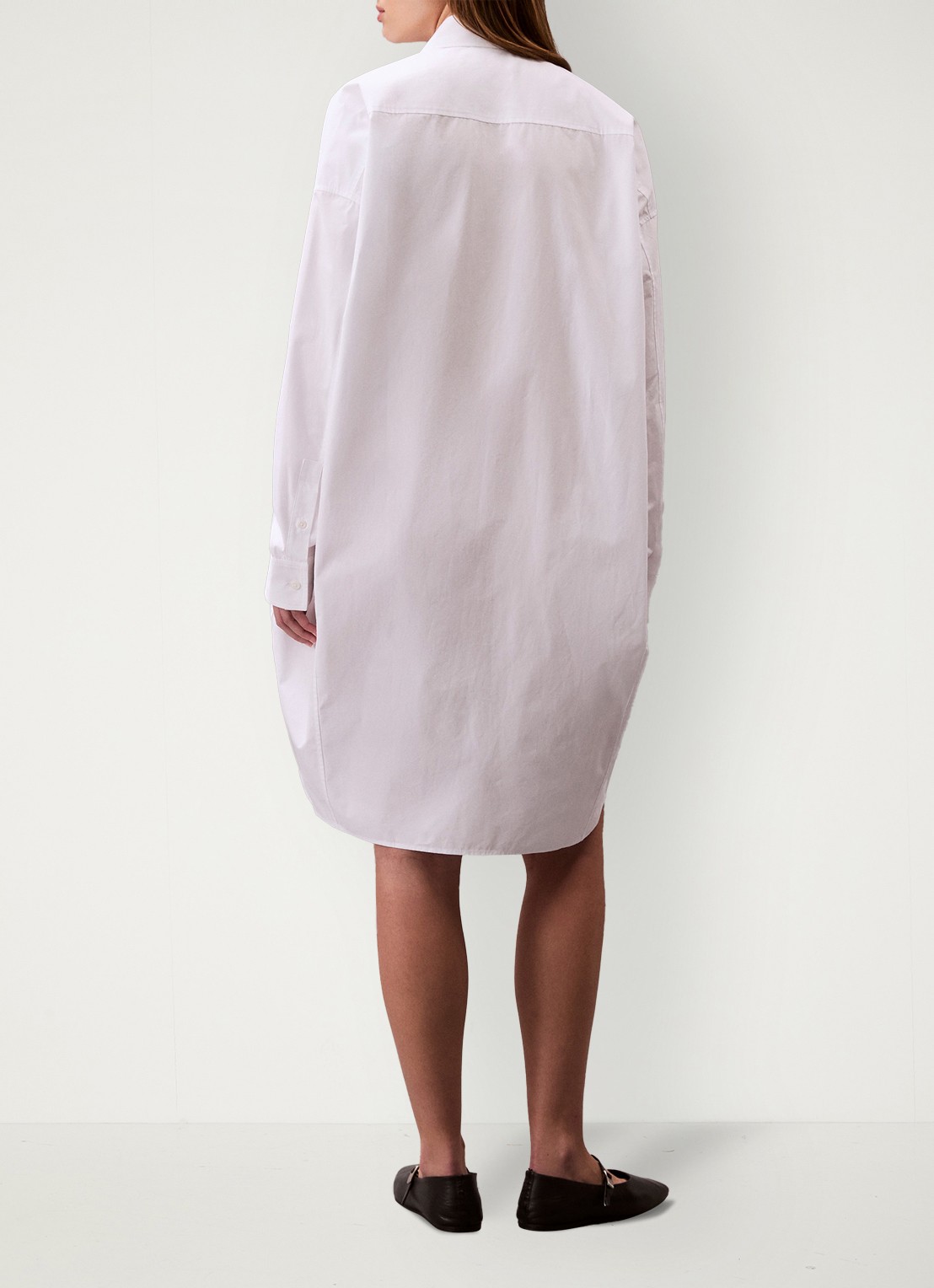 Calvin Klein Midi blousejurk met steekzakken - achterkant 2 gebroken wit