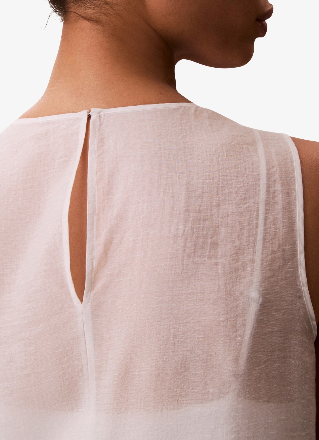 Calvin Klein Midi jurk met ronde hals - detail 4 oudroze