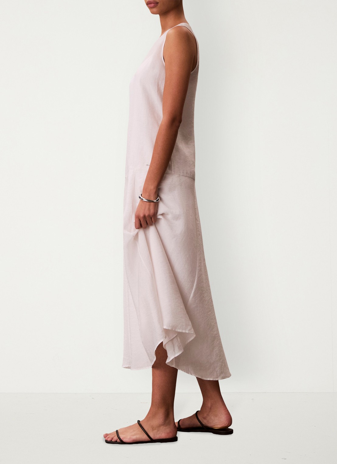 Calvin Klein Midi jurk met ronde hals - detail 5 oudroze