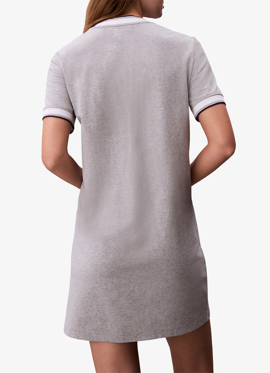 Calvin Klein Mini jurk met logo - achterkant 3 grijs