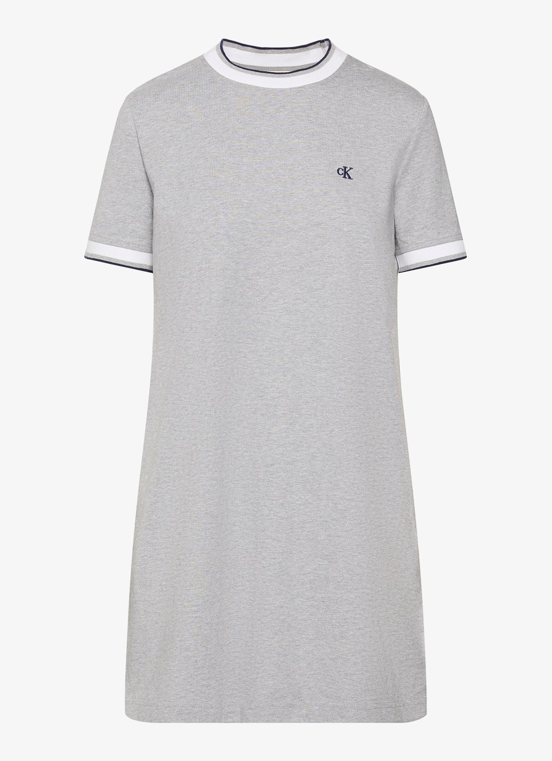 Calvin Klein Mini jurk met logo - voorkant grijs