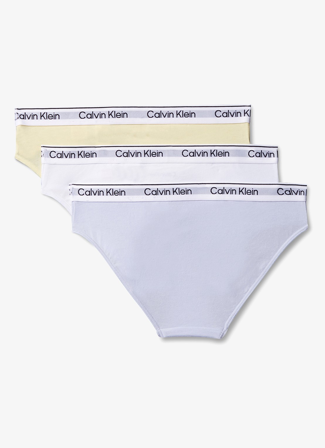 Calvin Klein Modern bikinislip met logoband in 3-pack - detail lichtblauw