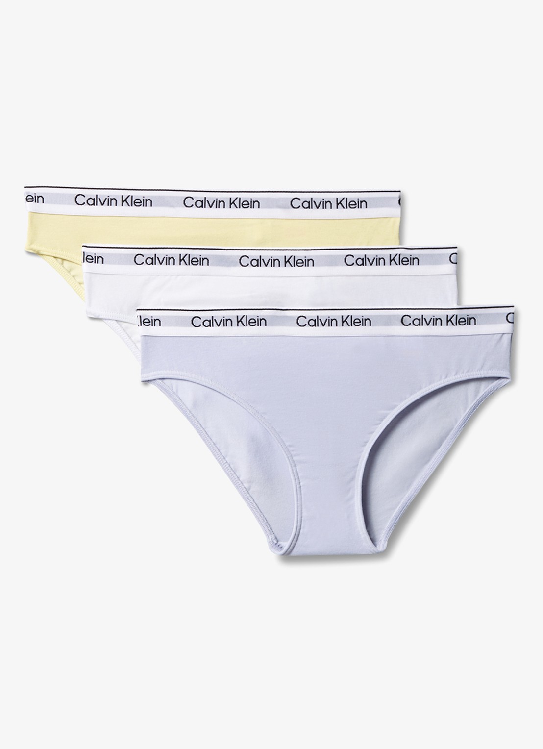 Calvin Klein Modern bikinislip met logoband in 3-pack - voorkant 2 lichtblauw