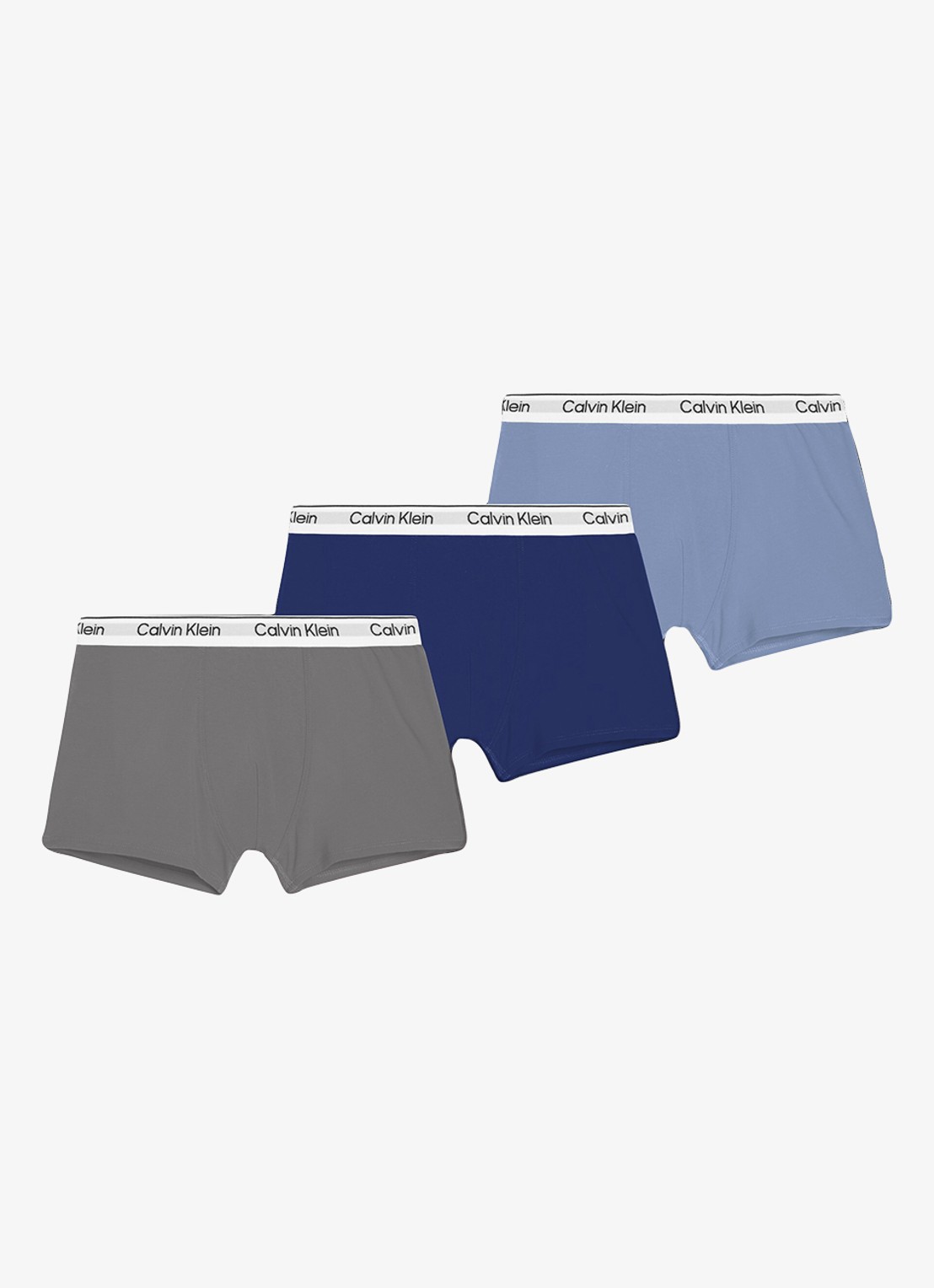 Calvin Klein Modern boxer met logoband in 3-pack - voorkant antraciet
