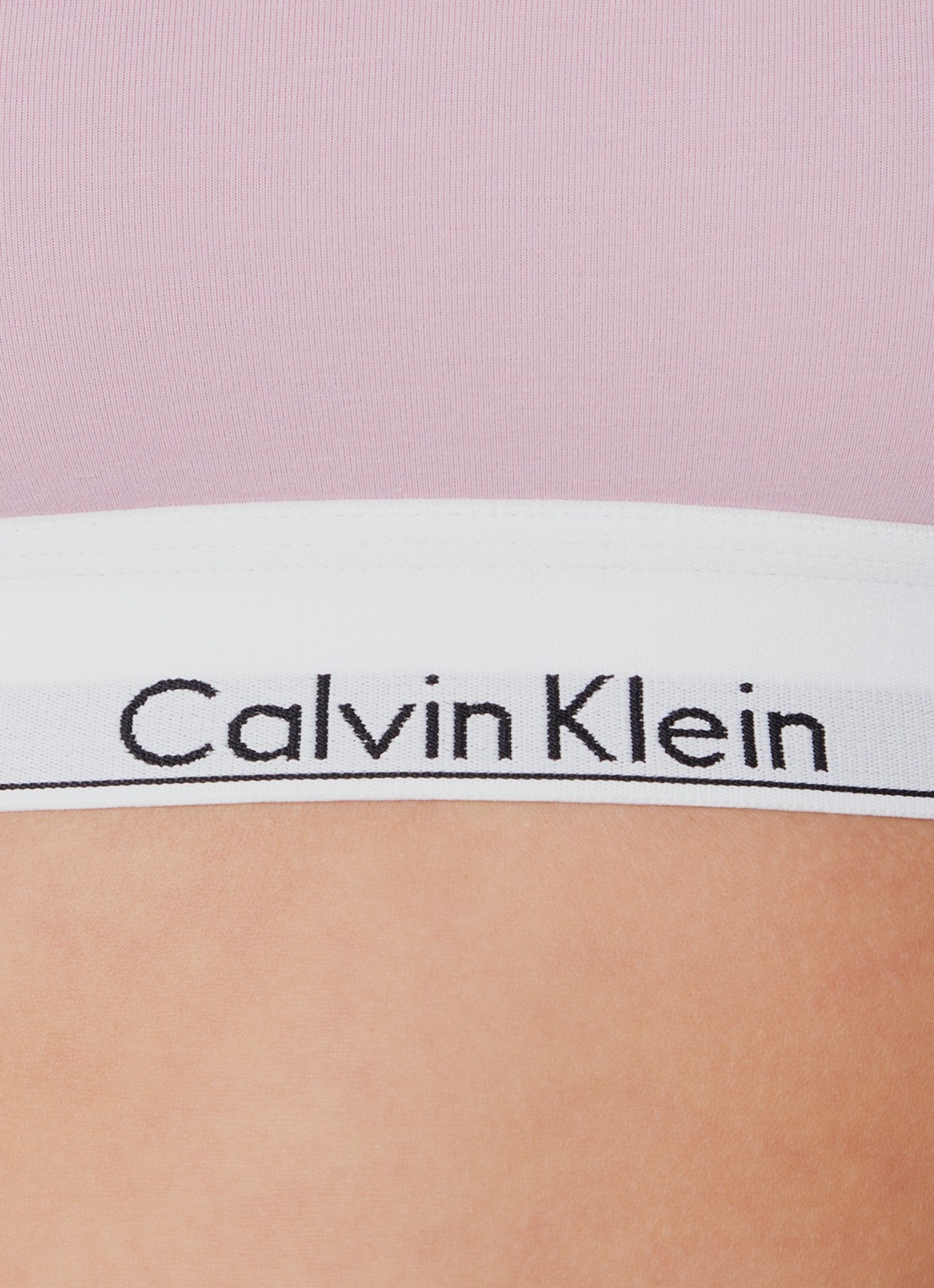Calvin Klein Modern bralette met logoband - detail 2 mauve mist  / violet