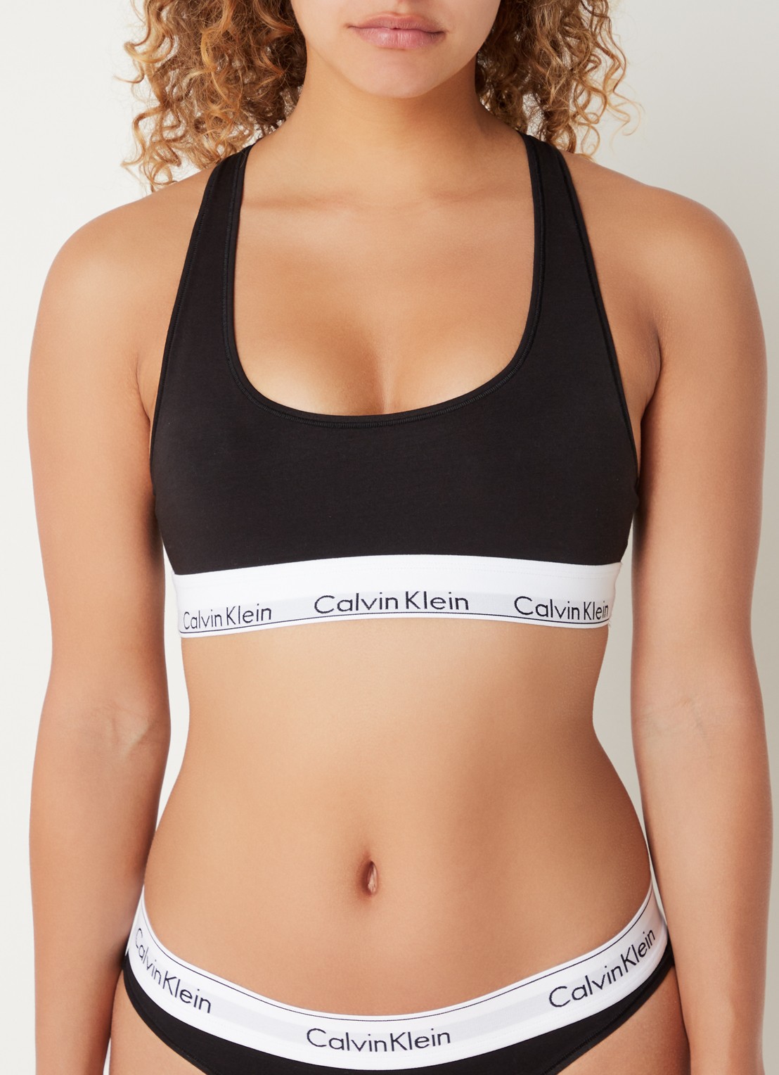 Calvin Klein Modern bralette met logoband - detail 7 black / zwart