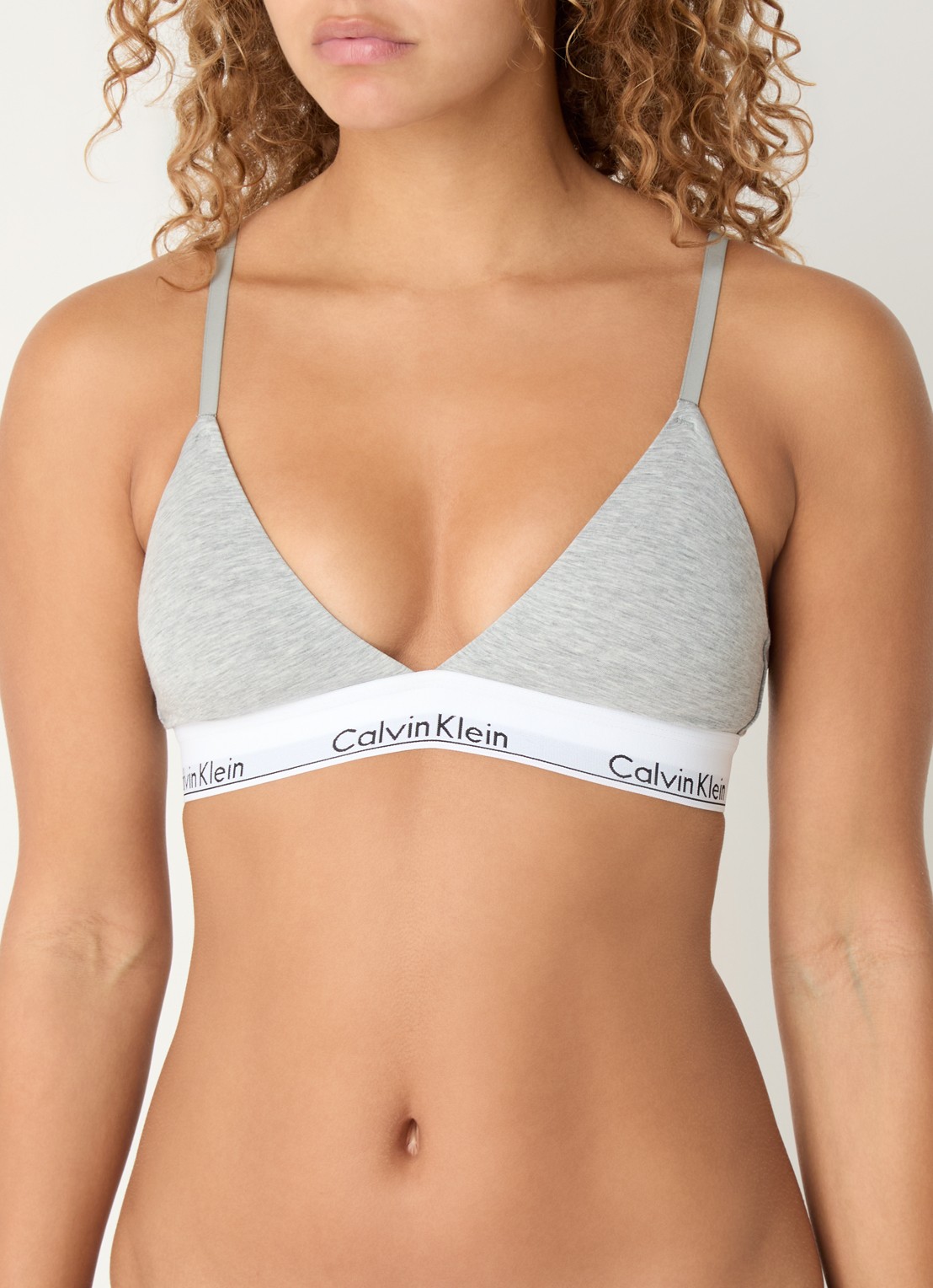 Calvin Klein Modern bralette met uitneembare vulling en logoband - detail 7 grey heather / grijs