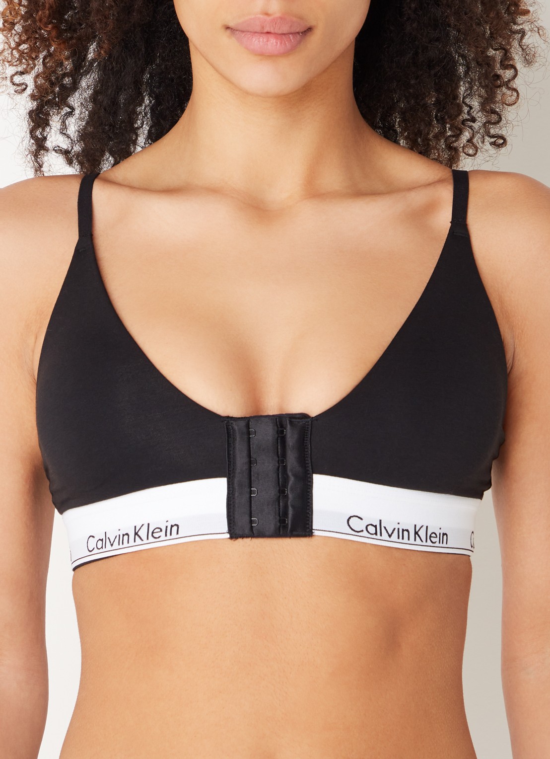 Calvin Klein Modern Cotton prothese bh met logoband - detail 3 zwart
