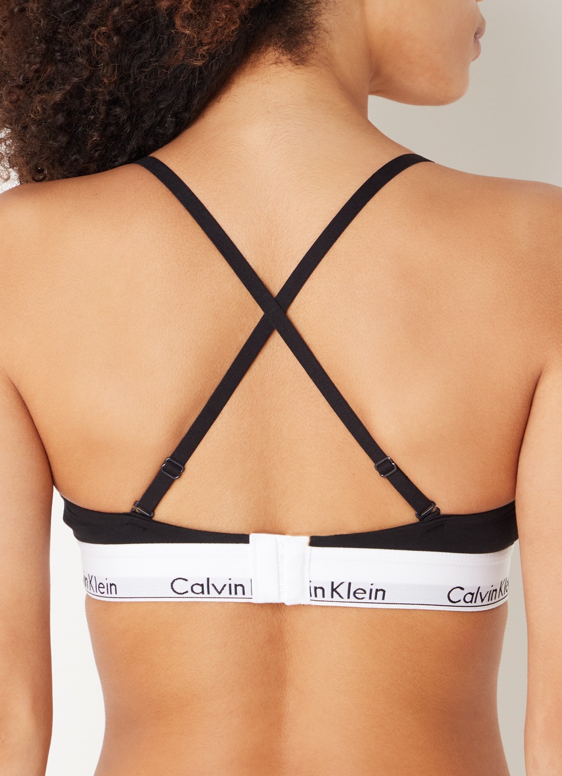 Calvin Klein Modern Cotton prothese bh met logoband - detail 4 zwart