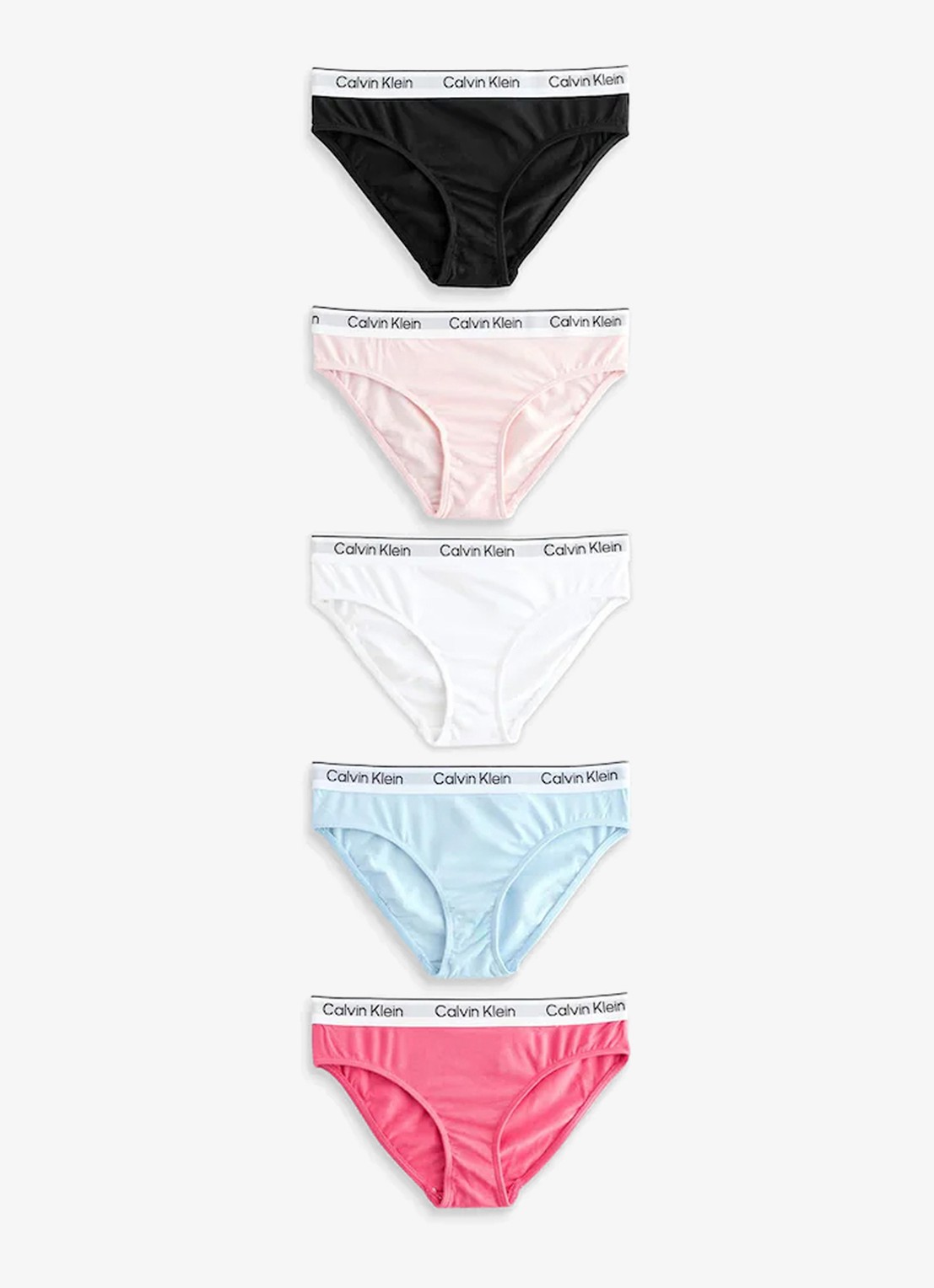 Calvin Klein Modern hipster in 5-pack met logoband - voorkant roze