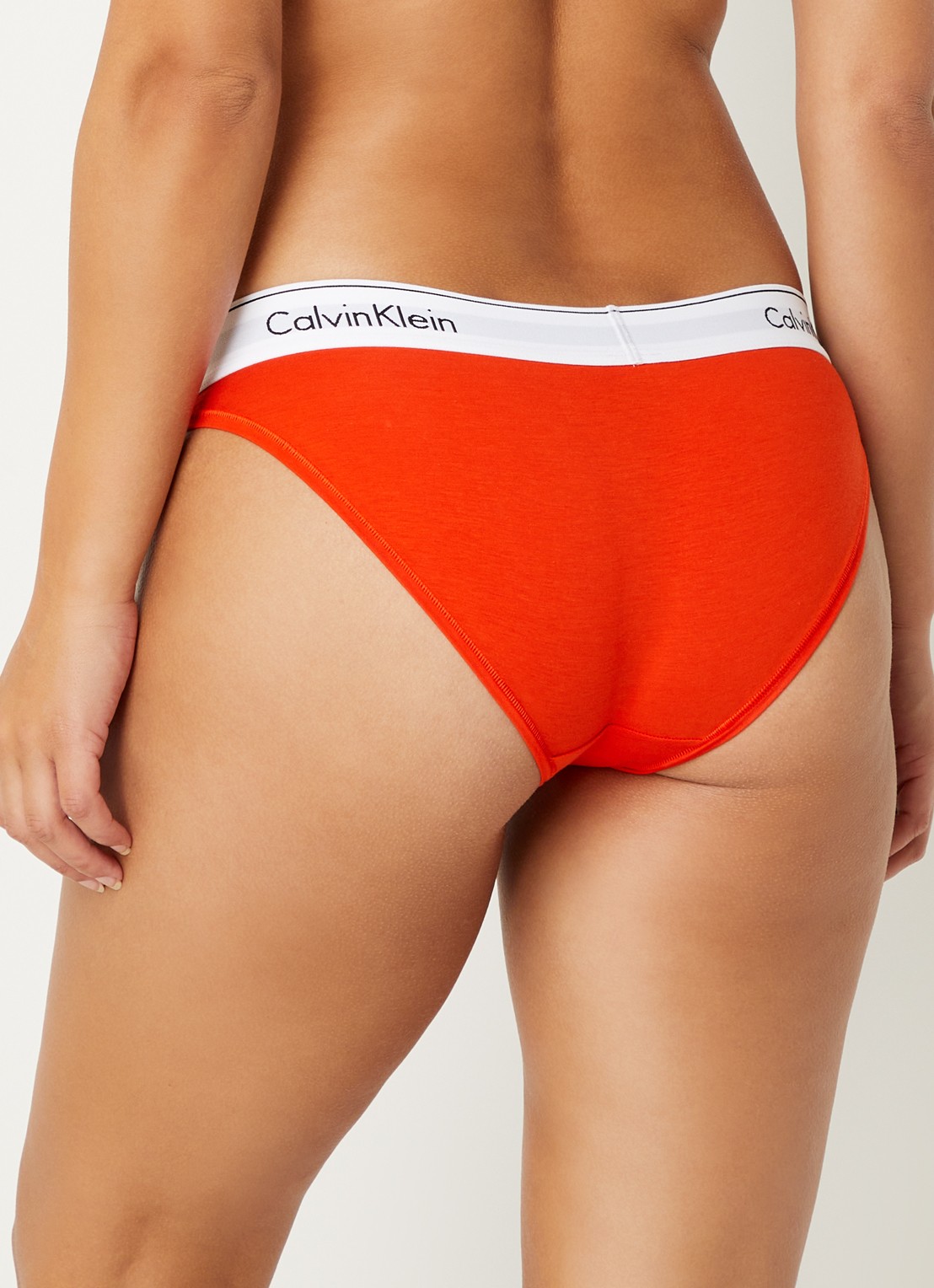 Calvin Klein Modern hipster met logoband - achterkant 3 spicy orange  / oranje