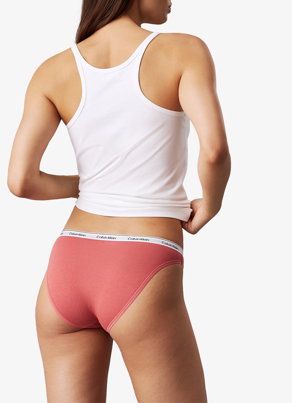 Calvin Klein Modern hipster met logoband - achterkant 7 dusty cedar / oranje