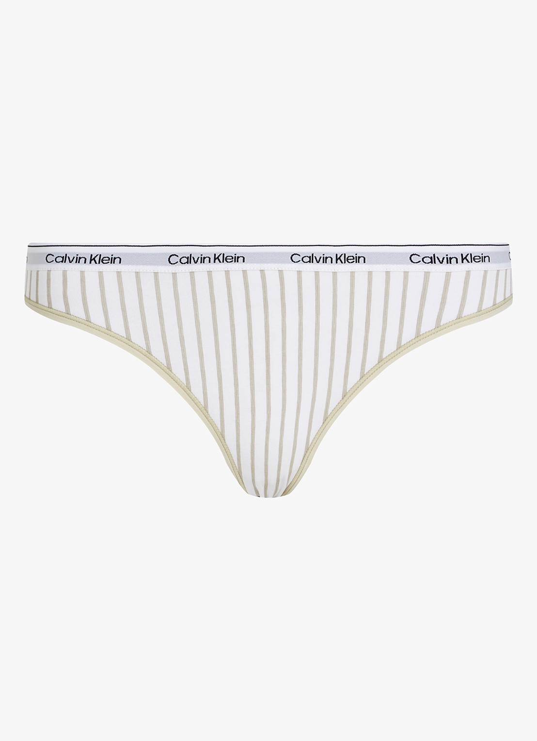 Calvin Klein Modern hipster met logoband - voorkant 3 steady stripe/pelican / wit