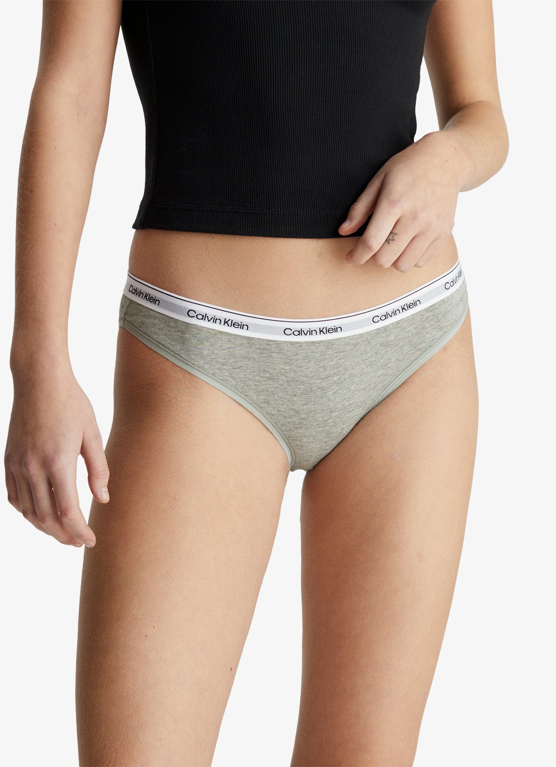 Calvin Klein Modern hipster met logoband - detail 8 grey heather / grijs