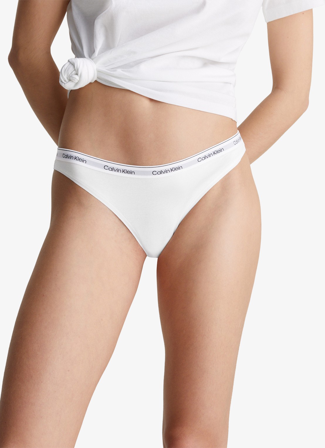 Calvin Klein Modern string met logoband - detail white  / wit
