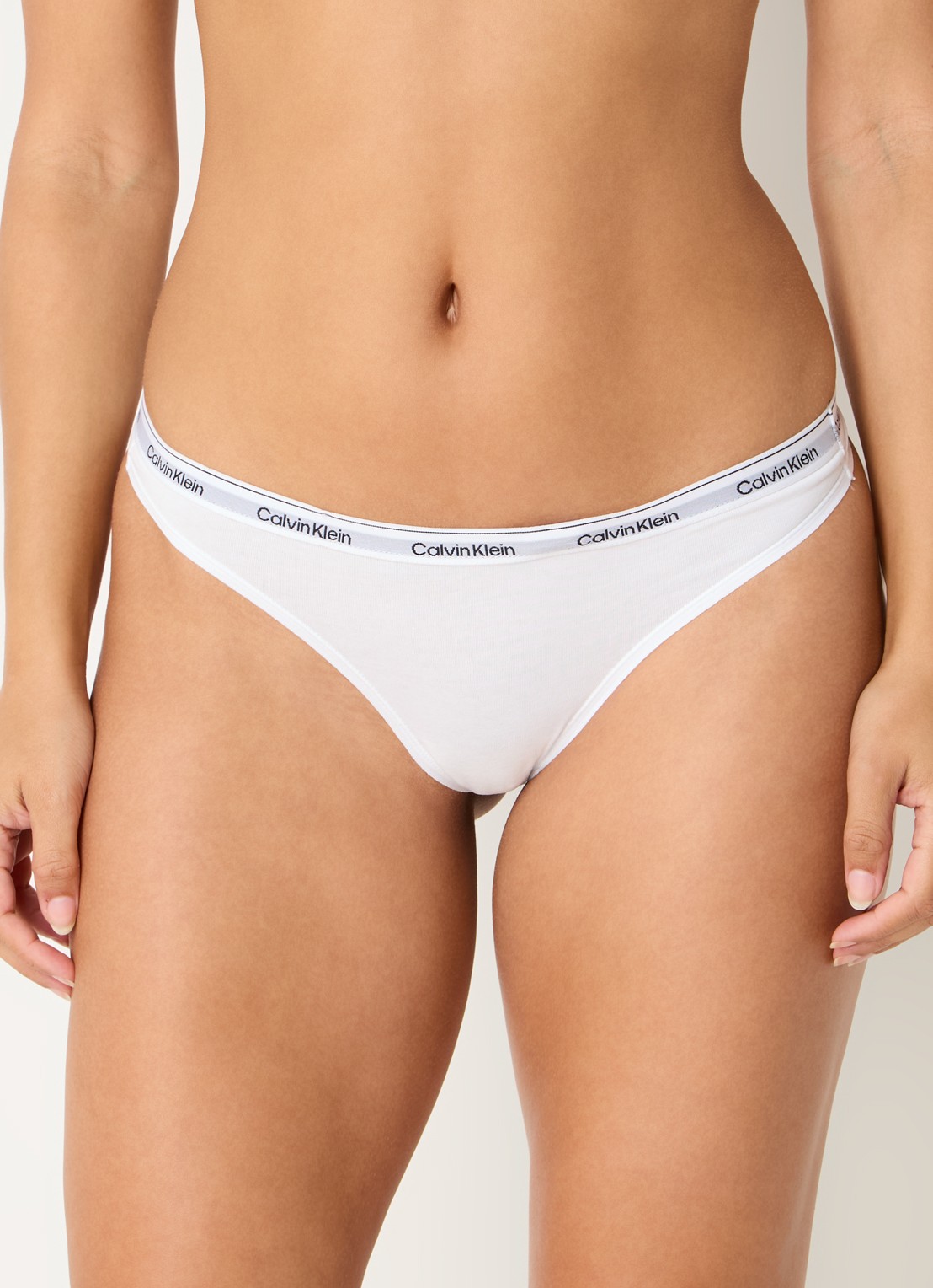 Calvin Klein Modern string met logoband - detail 3 white  / wit